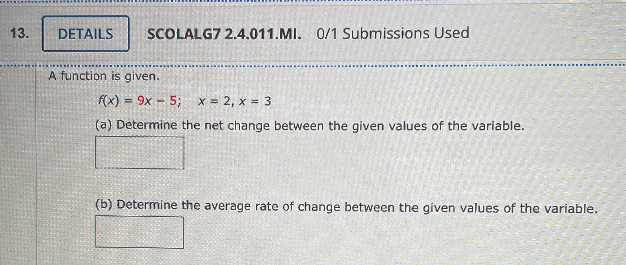 13. DETAILS SCOLALG7 2.4.011.MI. 0/1 Submissions