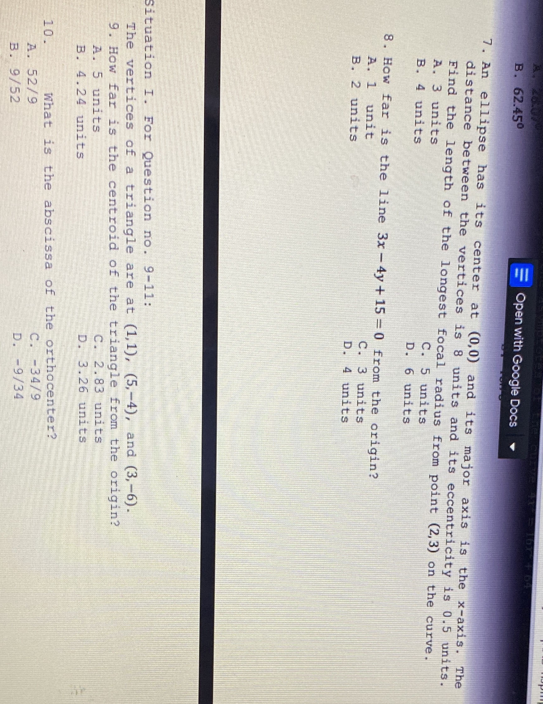 This is analytic geometry. I need help asap.