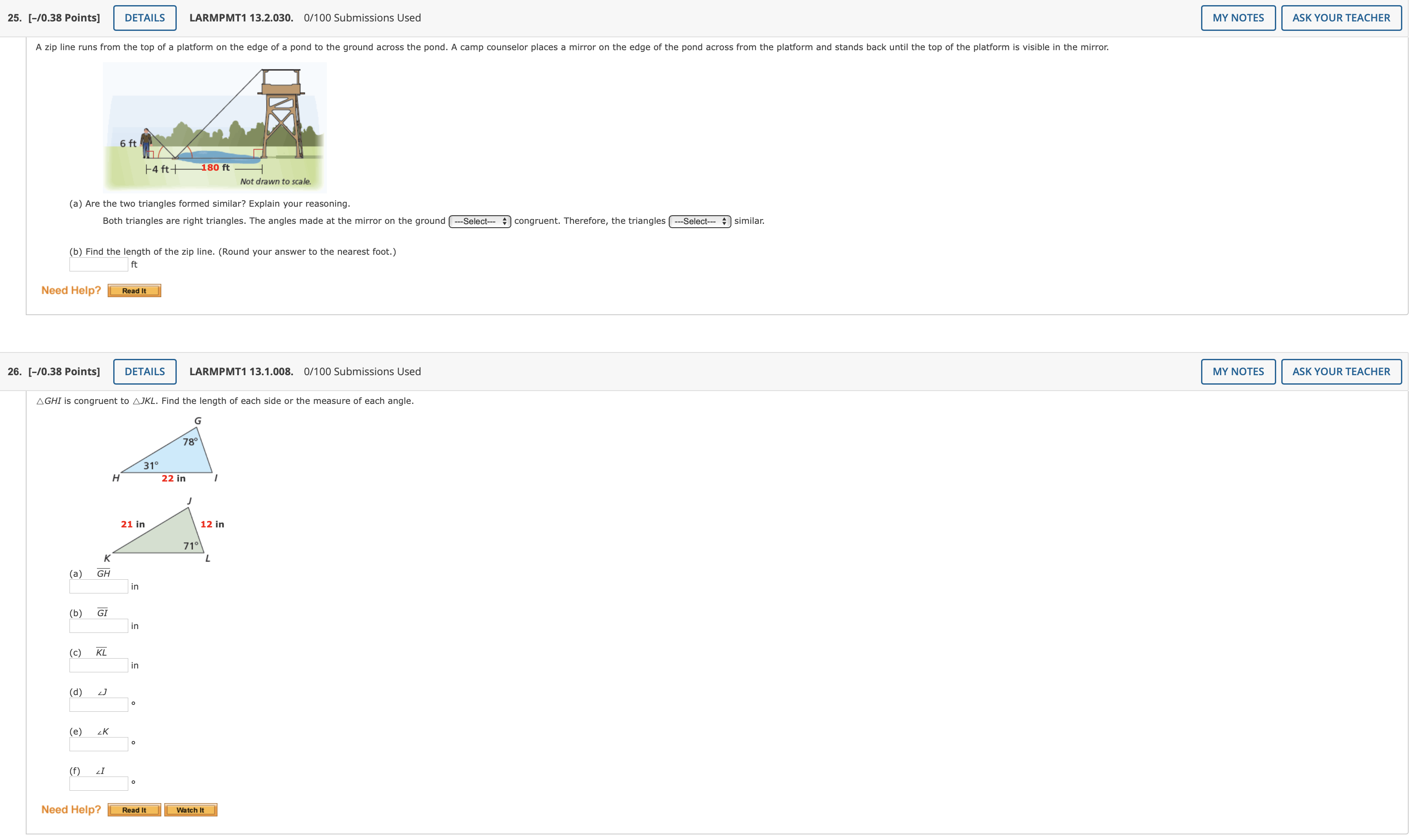 a. A zip line runs from the top of a platform on