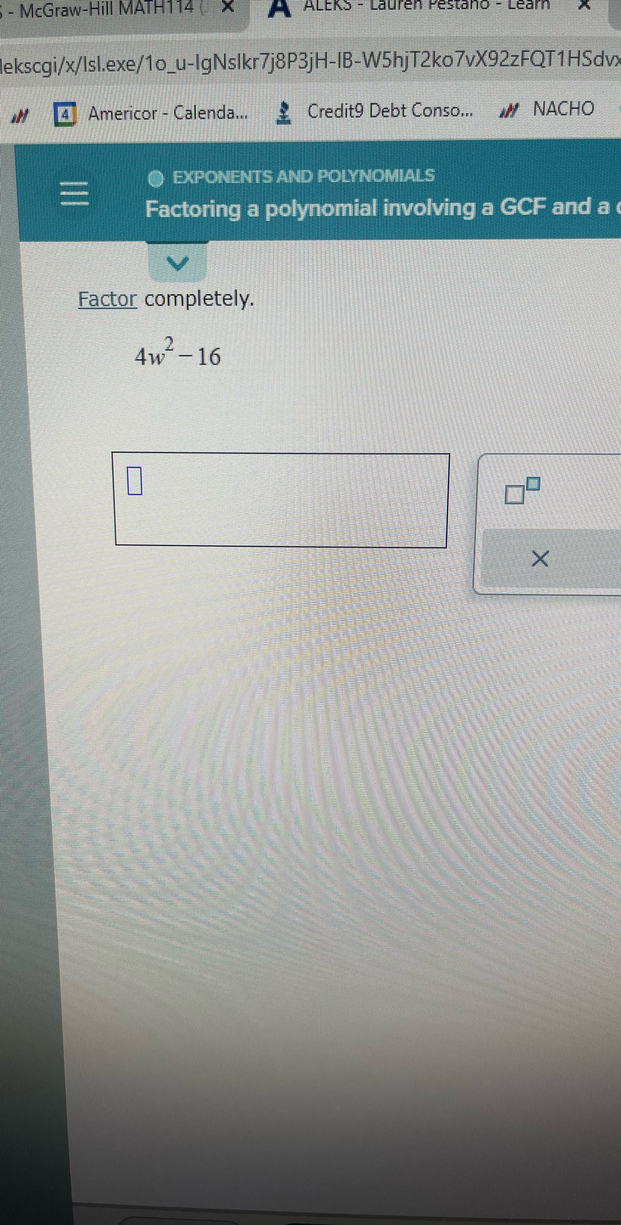 - McGraw-Hill MATH114 X ALERS - Lauren Pestano -