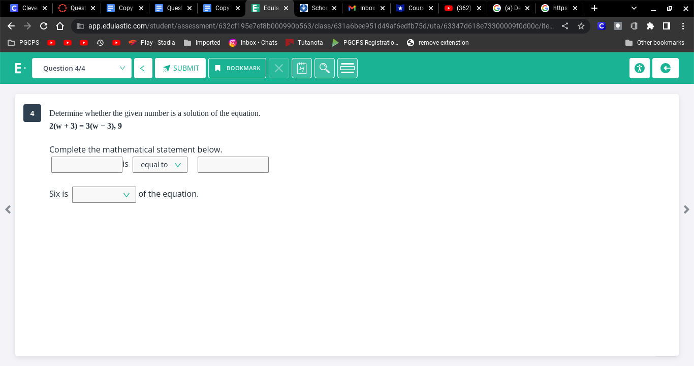 C Clevel X ( Quest X Copy Quest X Copy X E Edula