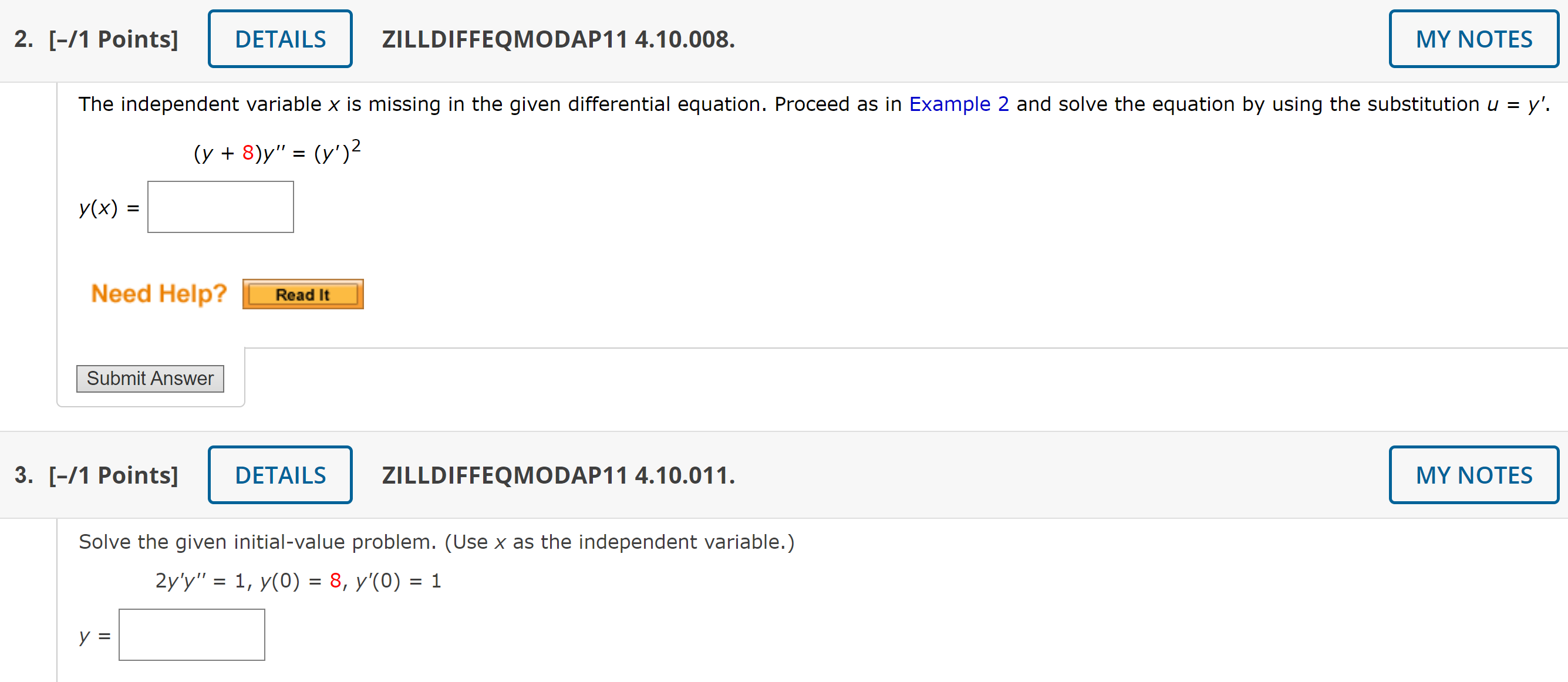 1. [-/4 Points] DETAILS ZILLDIFFEQMODAP11