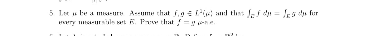 Need help with problem 5, Real analysis and