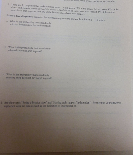 need to solve each question with the information