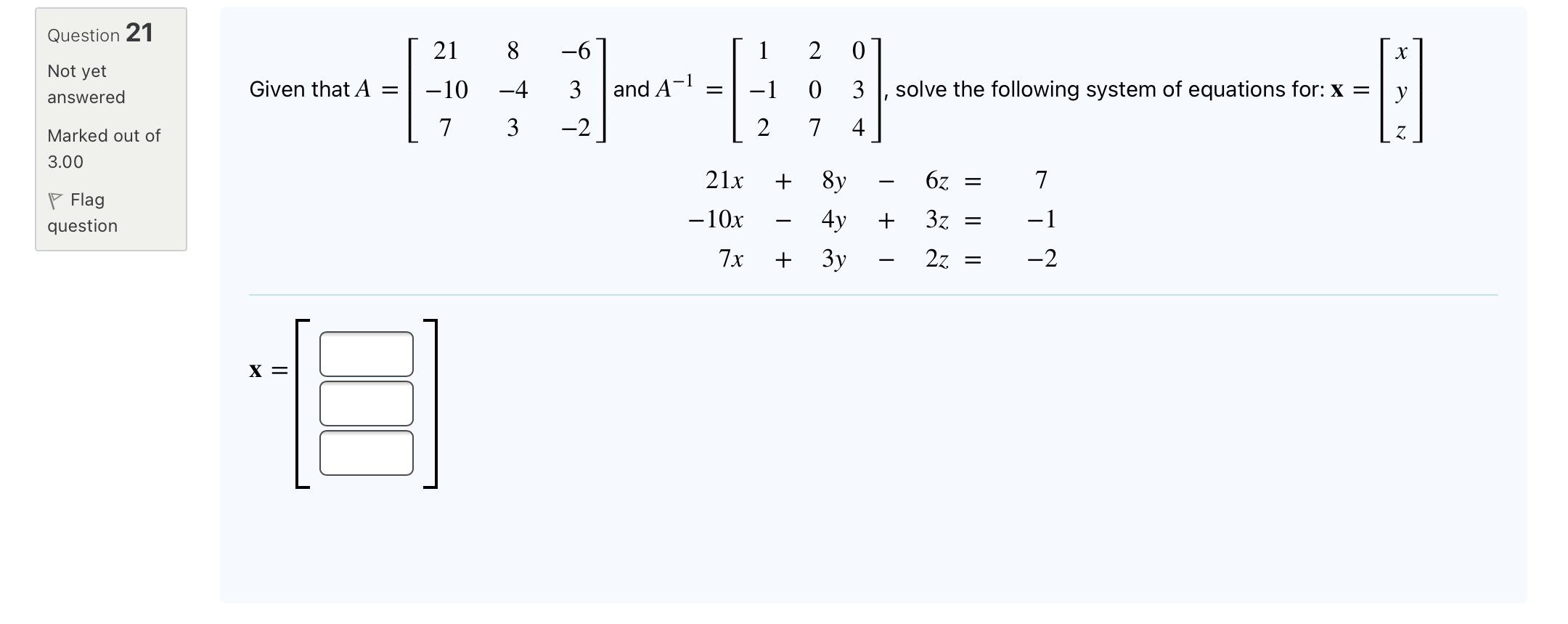 These questions are about linear algebra. Please