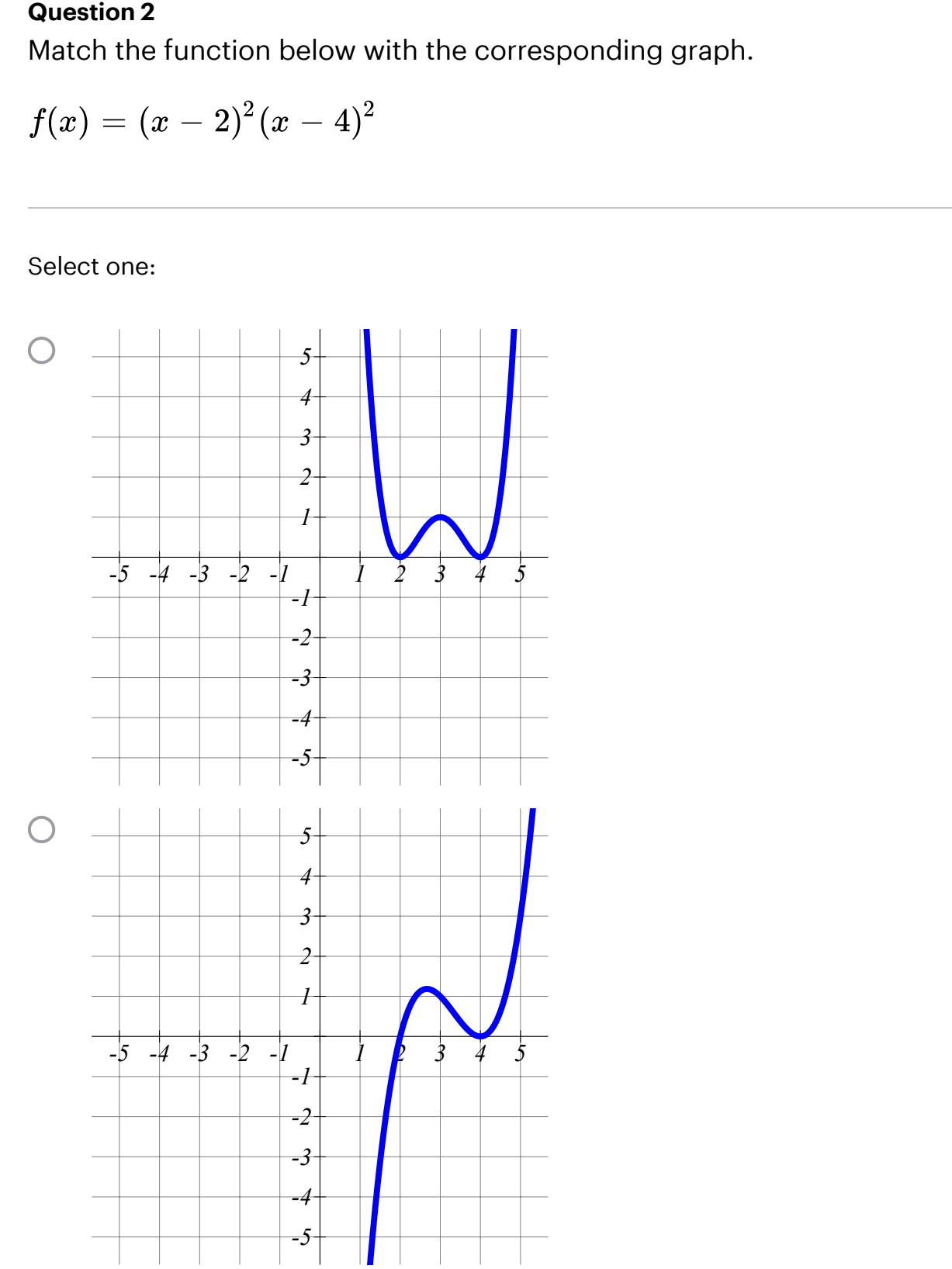 Question1 What is the degree of the polynomial