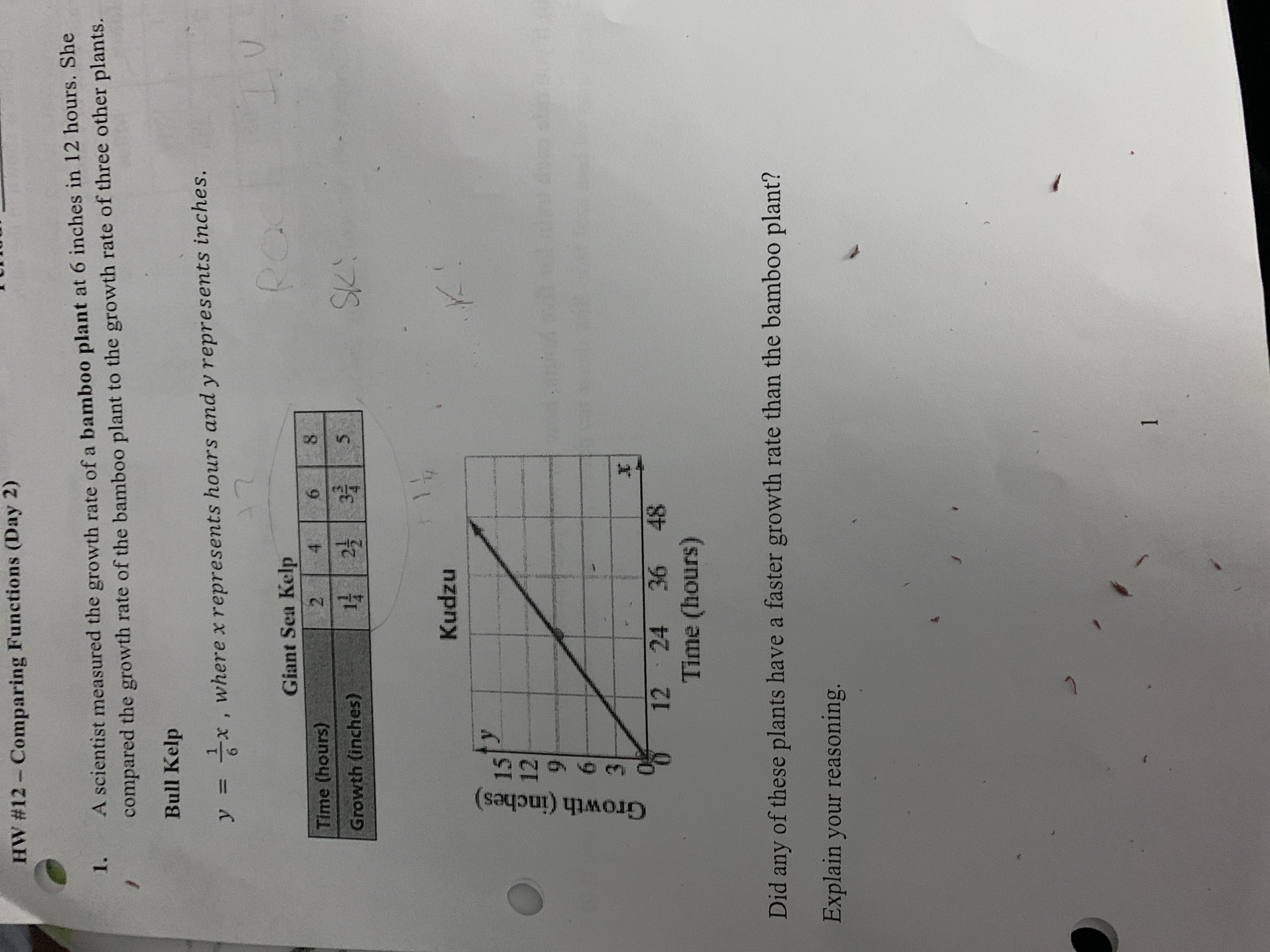 HW #12 - Comparing Functions (Day 2) 1. A