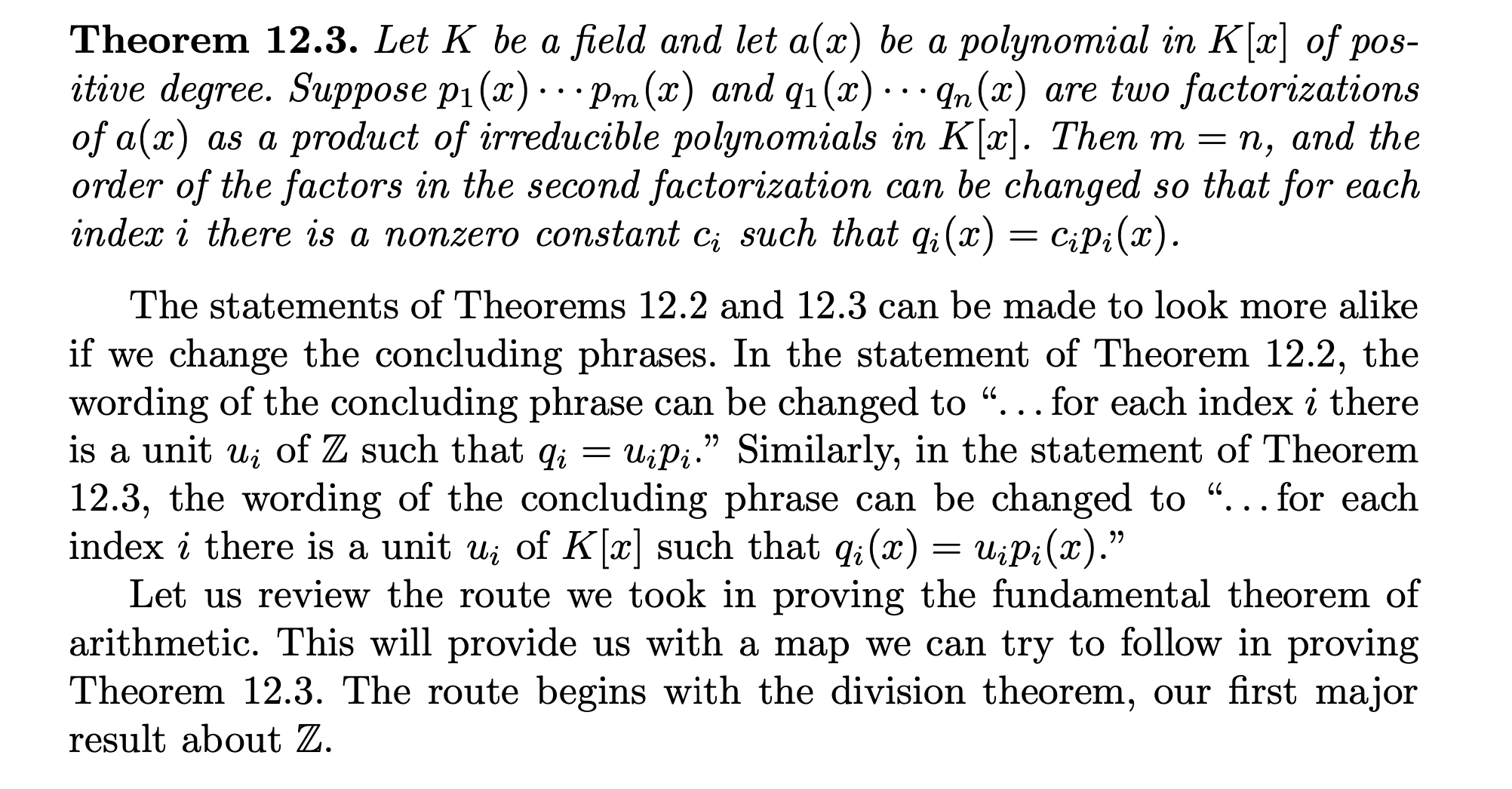 Exercise 12.10. Prove Theorem 12.3. To do so, use