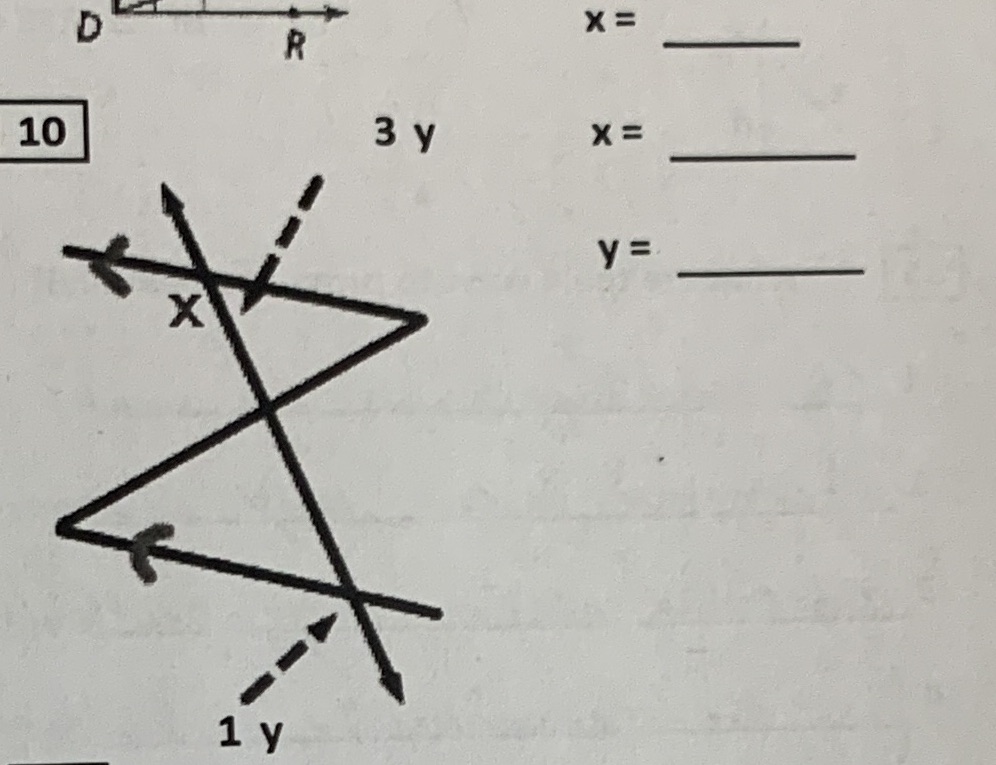 How would I solve for this D R X= 10 3 y X = y =
