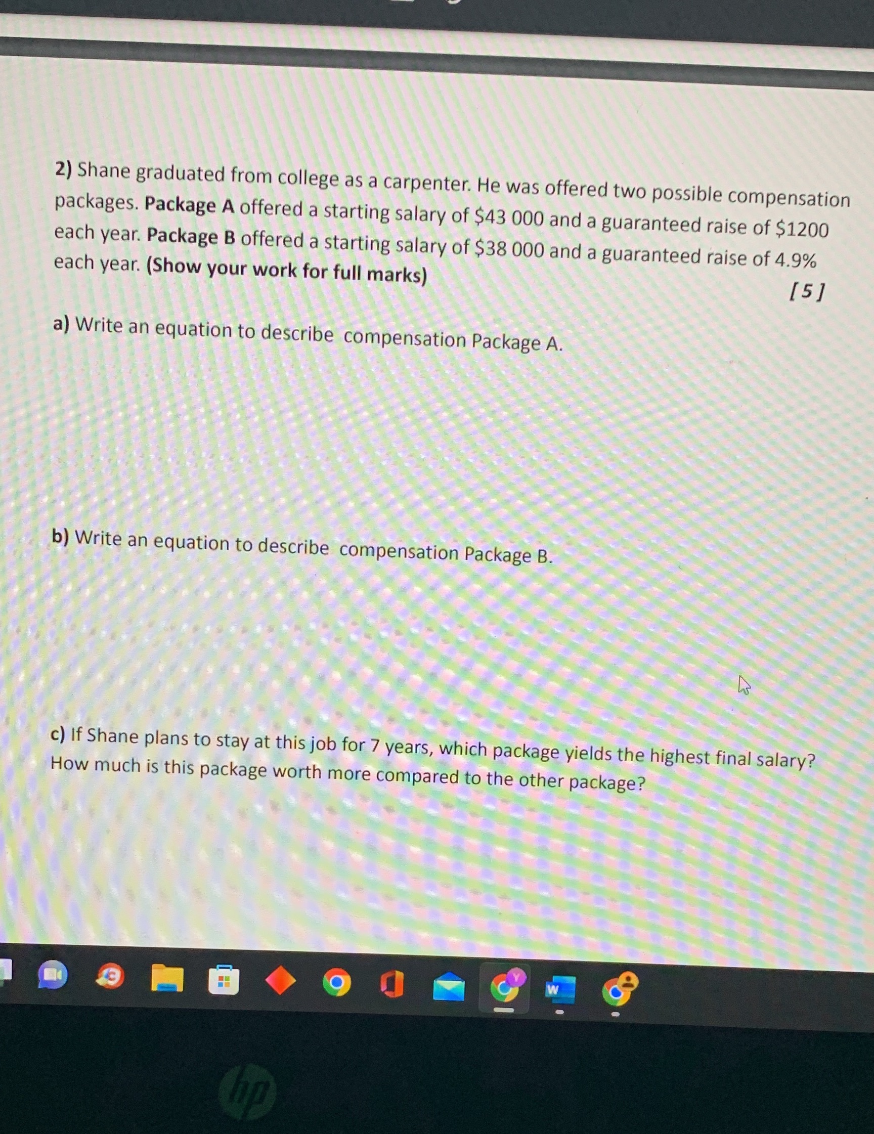 penter. He was offered two possible compensation