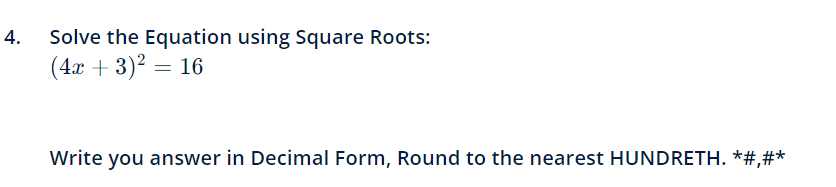 3. Solve the equation by factoring: 2 - 7x + 12 =