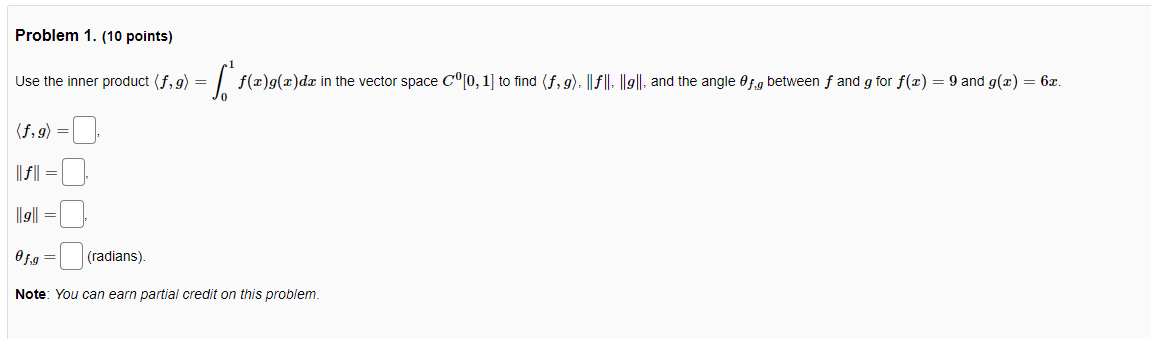 Linear Algebra Final Answer ONLY ( No explanation