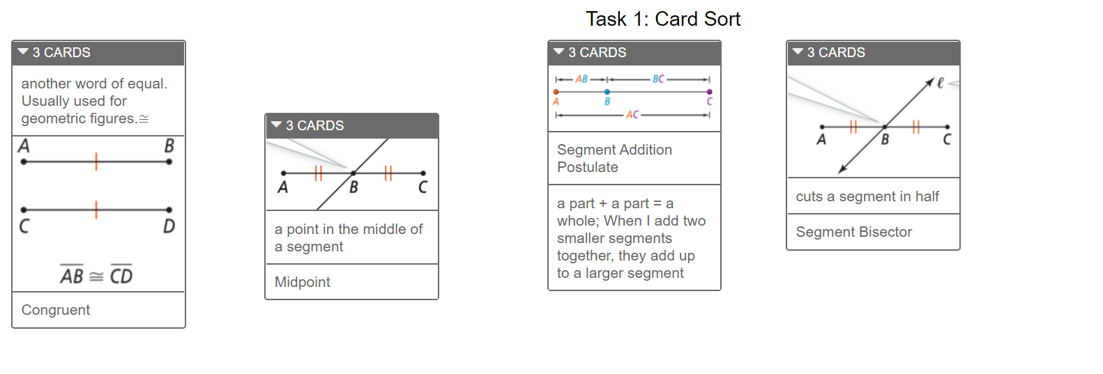 These are all matching picture to definition or