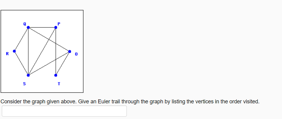 Consider the graph given above. Give an Euler