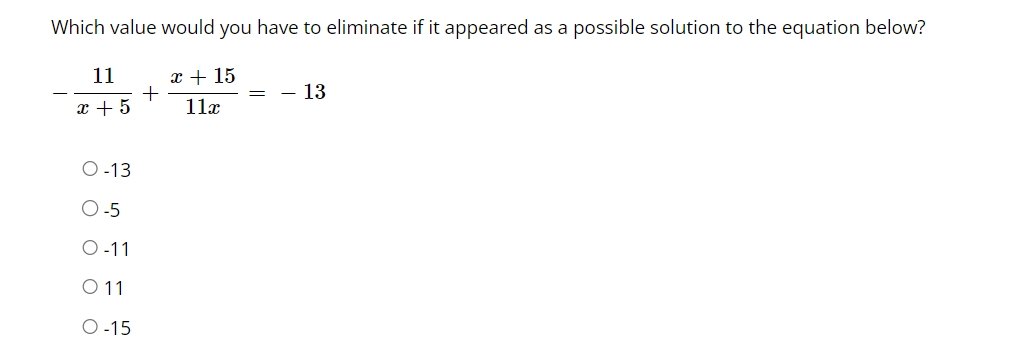 1) Solve for x -4 + =Simplify the expression 1+ -