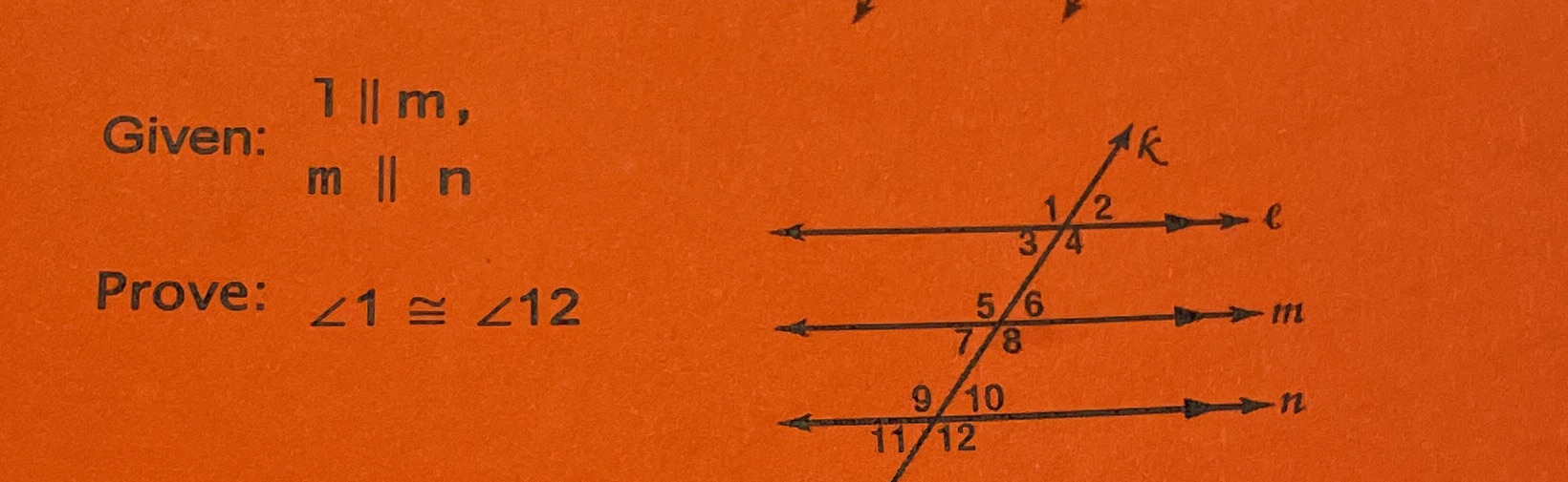 Statement and reason 7 1/m, Given: m ll n 2