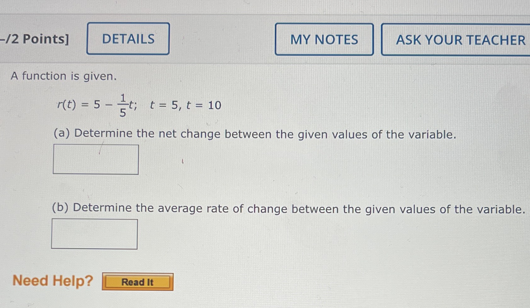 -/2 Points] DETAILS MY NOTES ASK YOUR TEACHER A