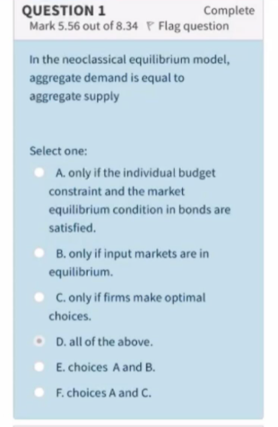 QUESTION 1 Complete Mark 5.56 out of 8.34 P Flag