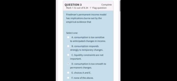 QUESTION 1 Complete Mark 5.56 out of 8.34 P Flag