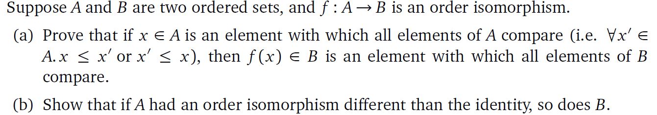 Suppose A and B are two ordered sets, and f : A  style=