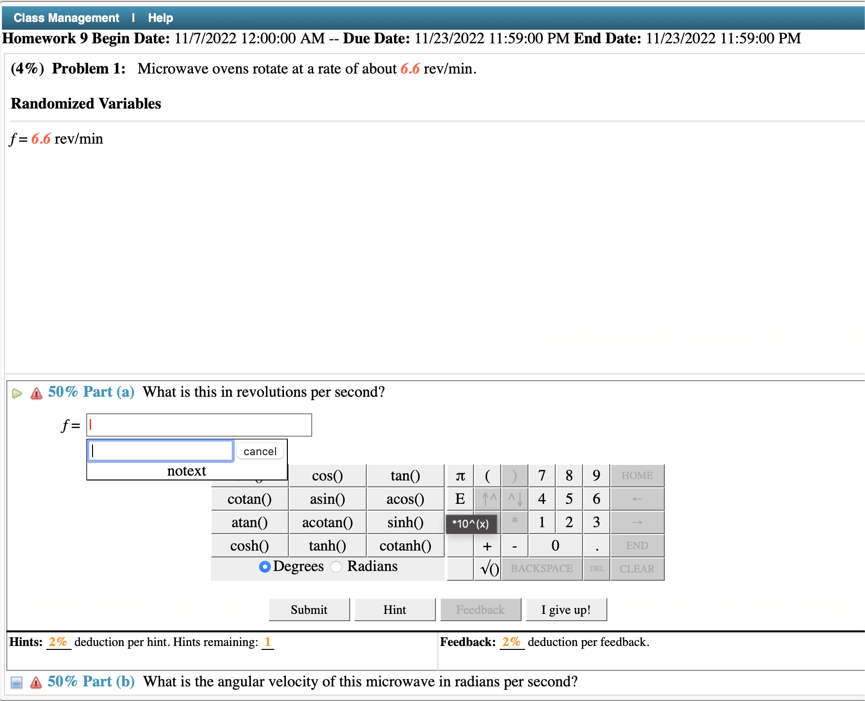 Class Management | Help Homework 9 Begin Date: