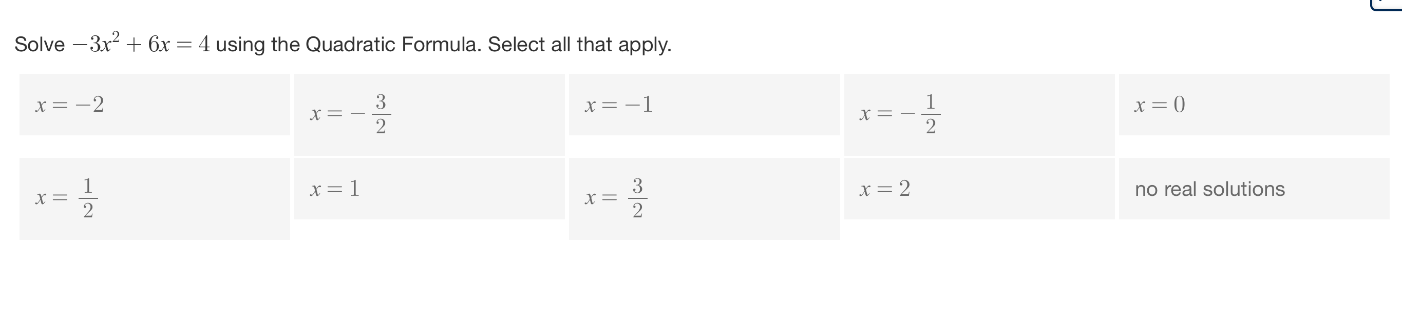 Please help me with this question <3 Solve -3x2 +