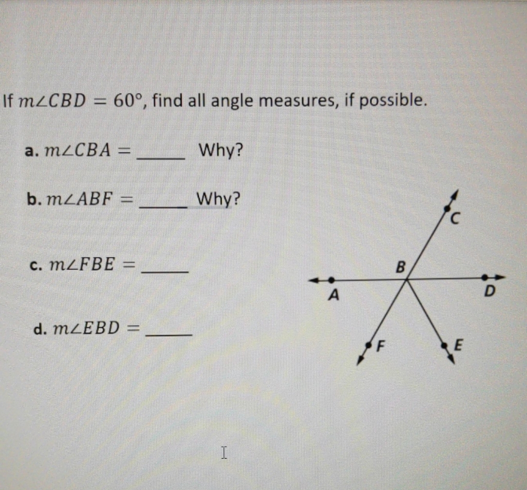 It is about angle relationships/ writing an