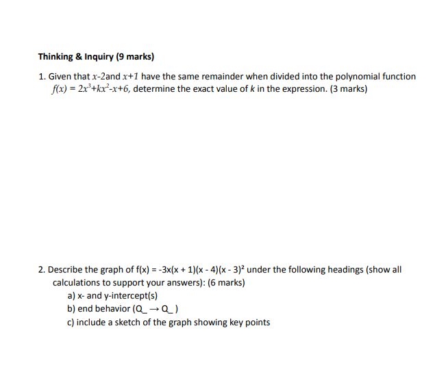 Multiple Choice (10 marks) Identify the choice