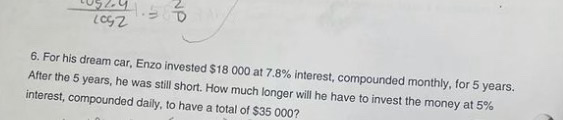 I need help with this question D 6. For his dream