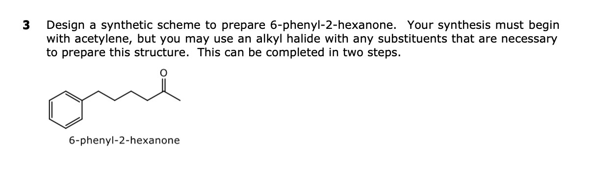 3 Design a synthetic scheme to prepare