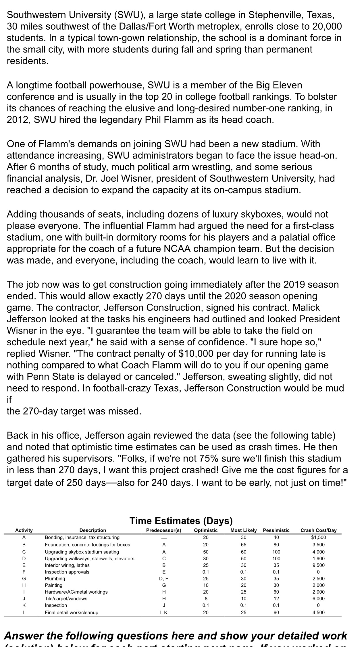 Part 1: What is the length of the critical path