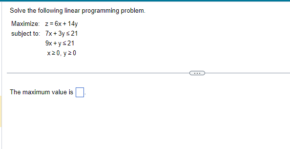 The maximum value is 40. The maximum occurs at