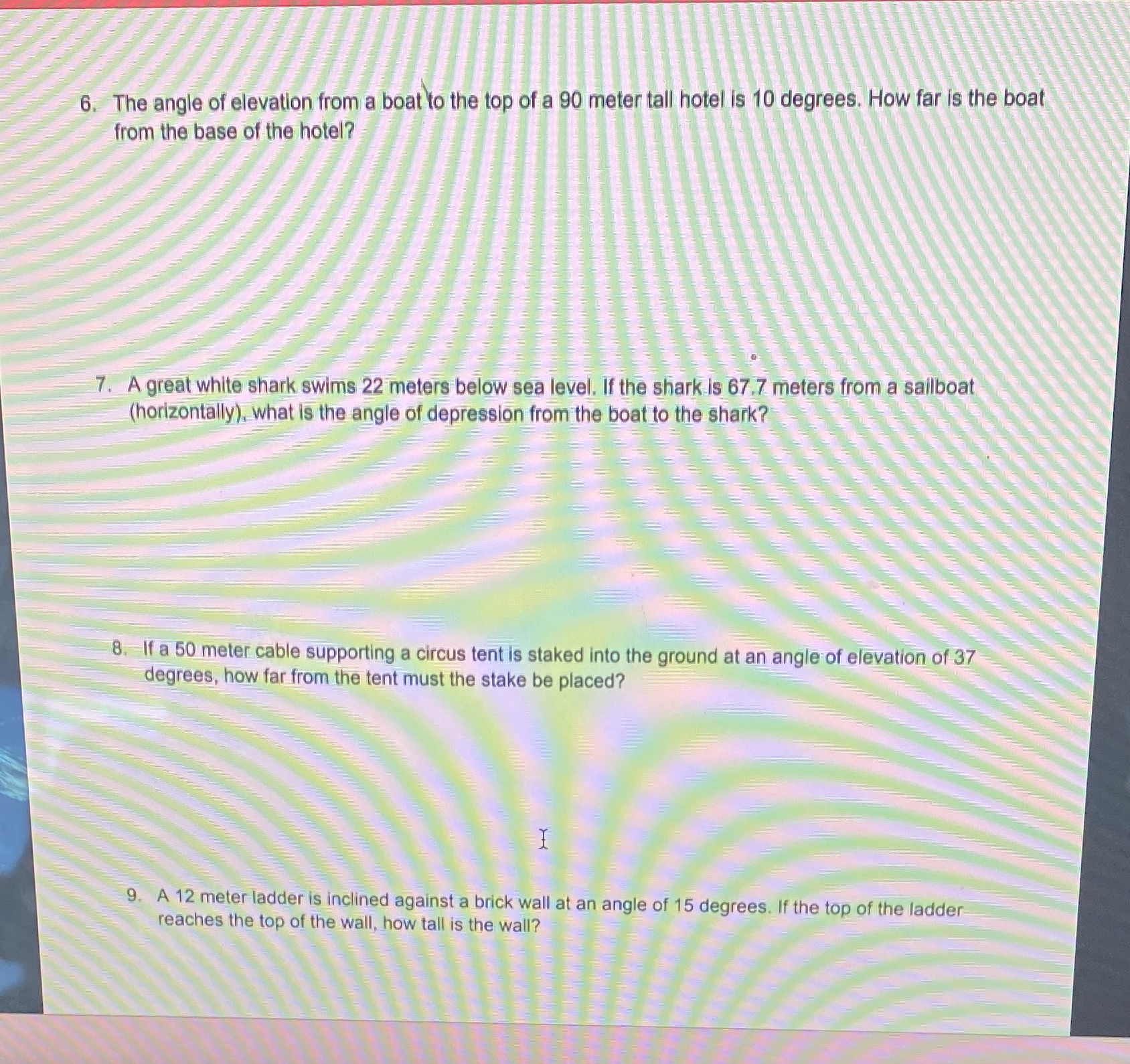 draw diagrams and round answer to the nearest
