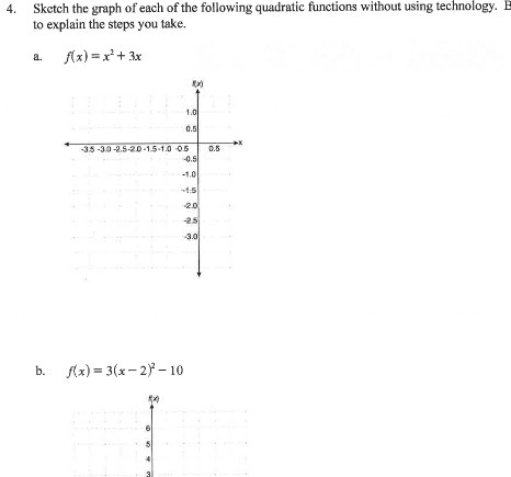 4. Sketch the graph of each of the following