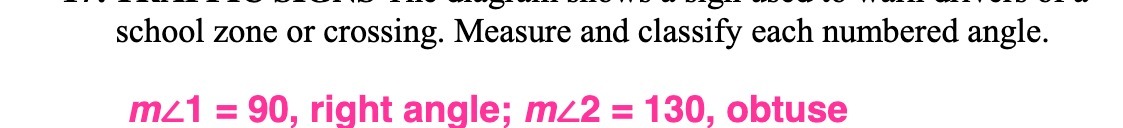 school zone or crossing. Measure and classify