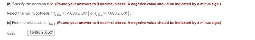 (b) Specify the decision rule. (Round your