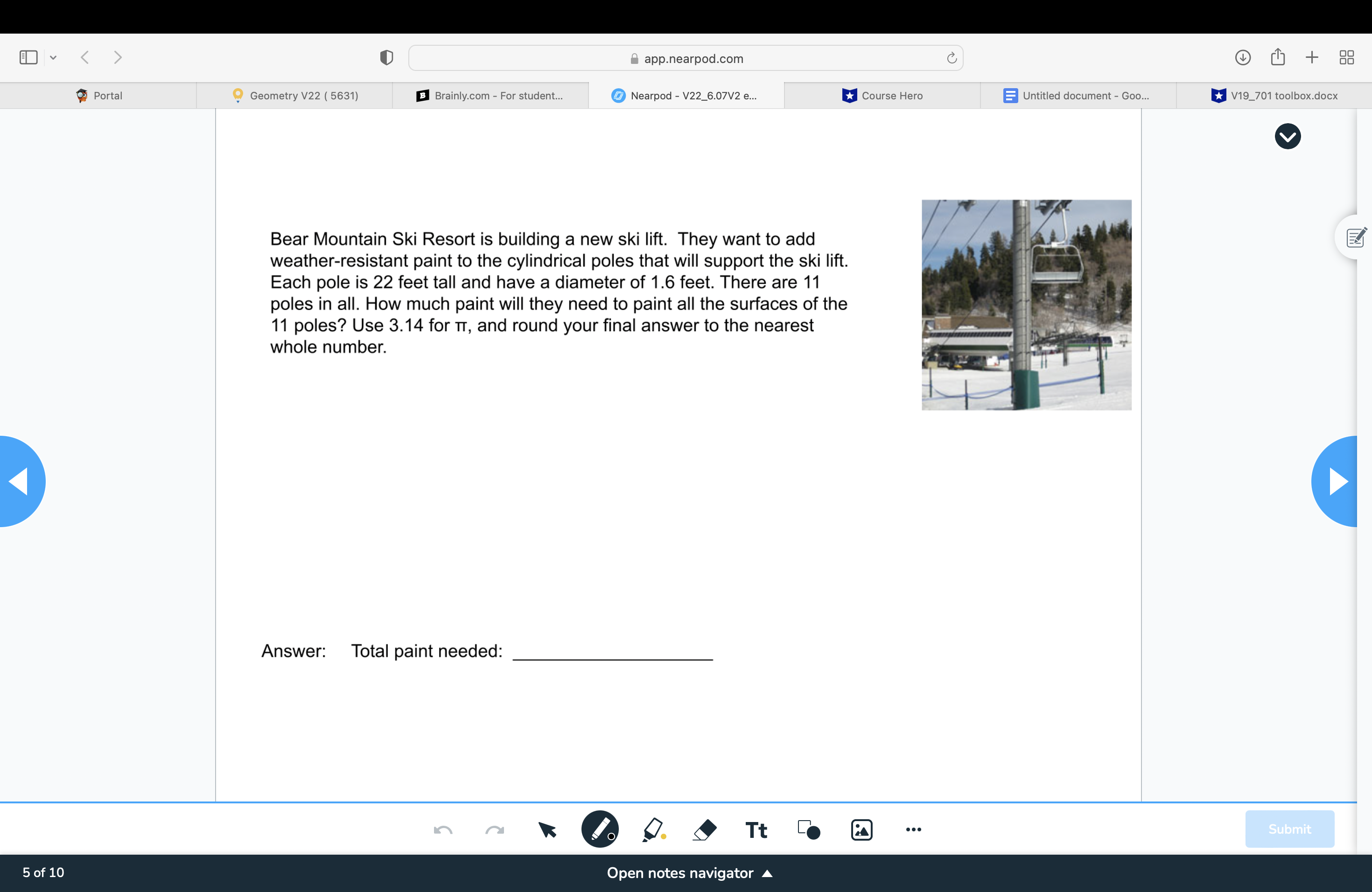 E ' V 0 app.nearpod.com (L @ w + 33 @ Portal V