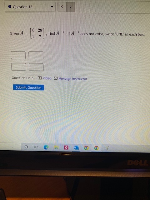 Question 13 8 28 Given A 2 7 , find A . If A does