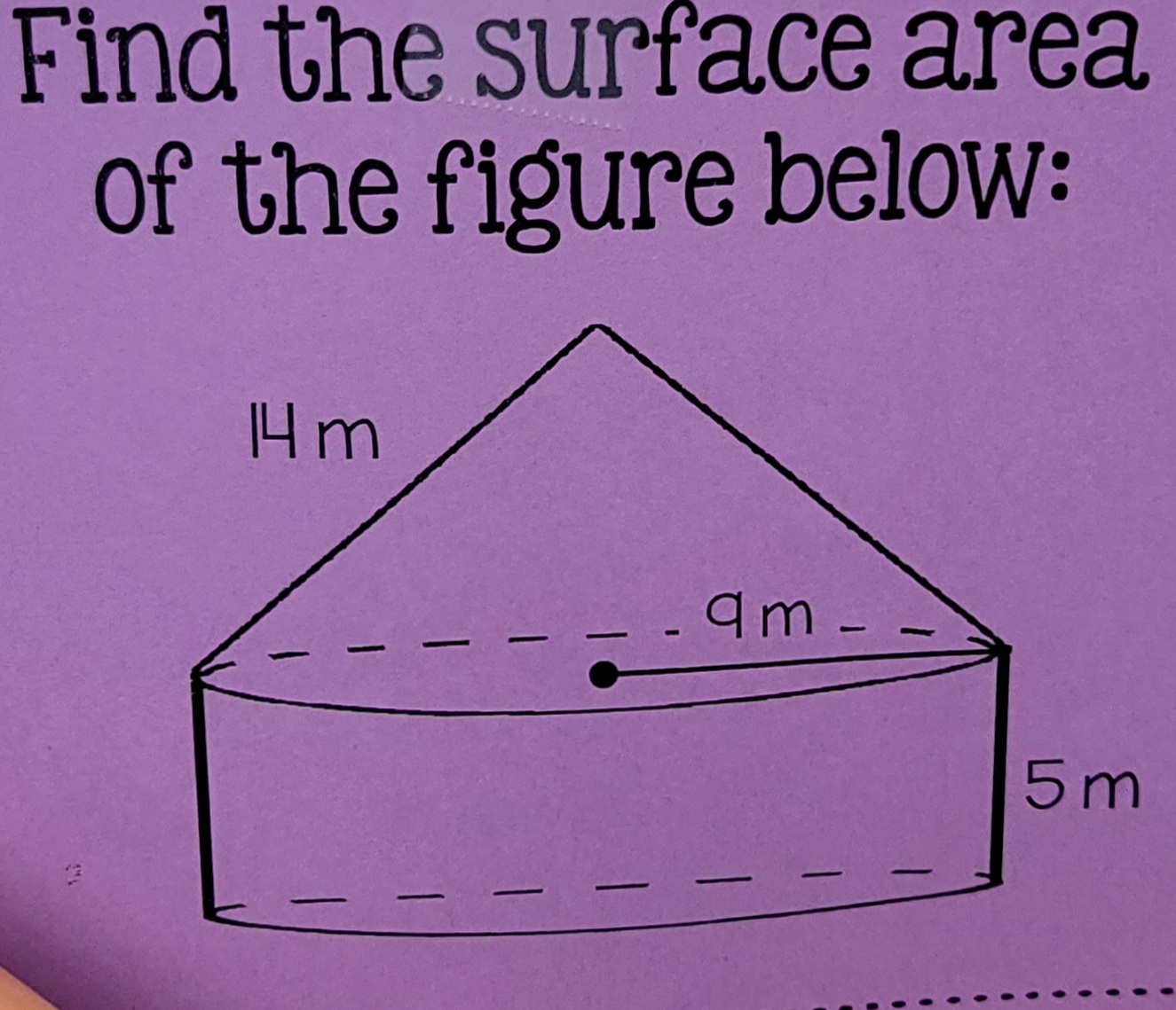 Can anybody help me find the surface area of each