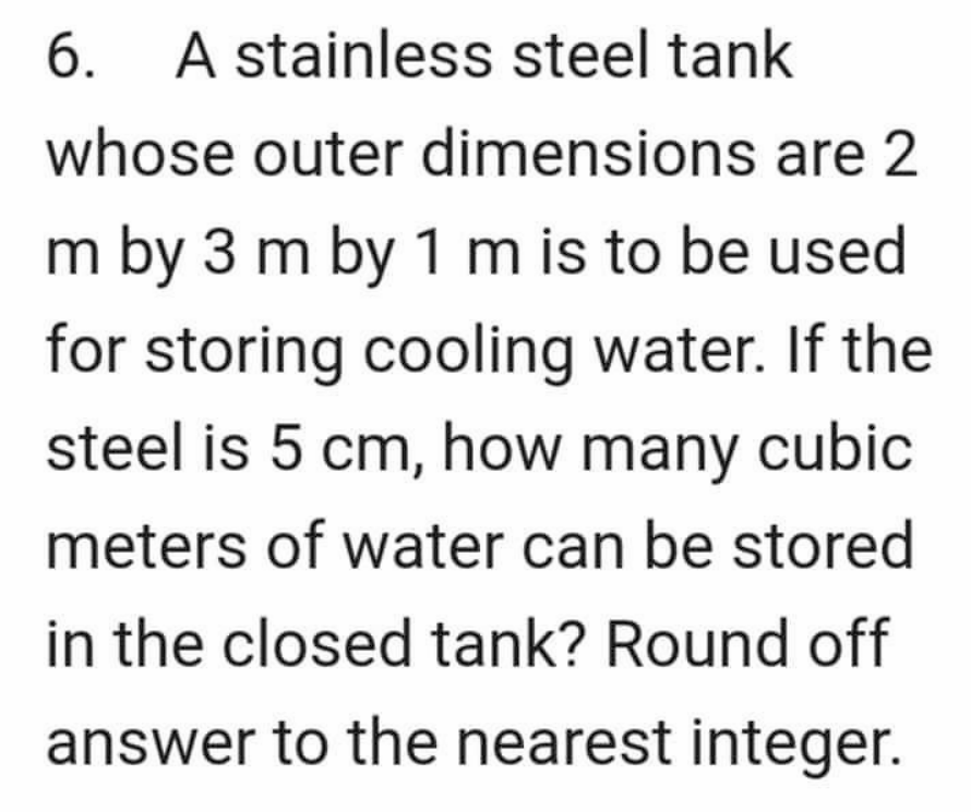 Solve the problem below. NOTE: Final answer is an