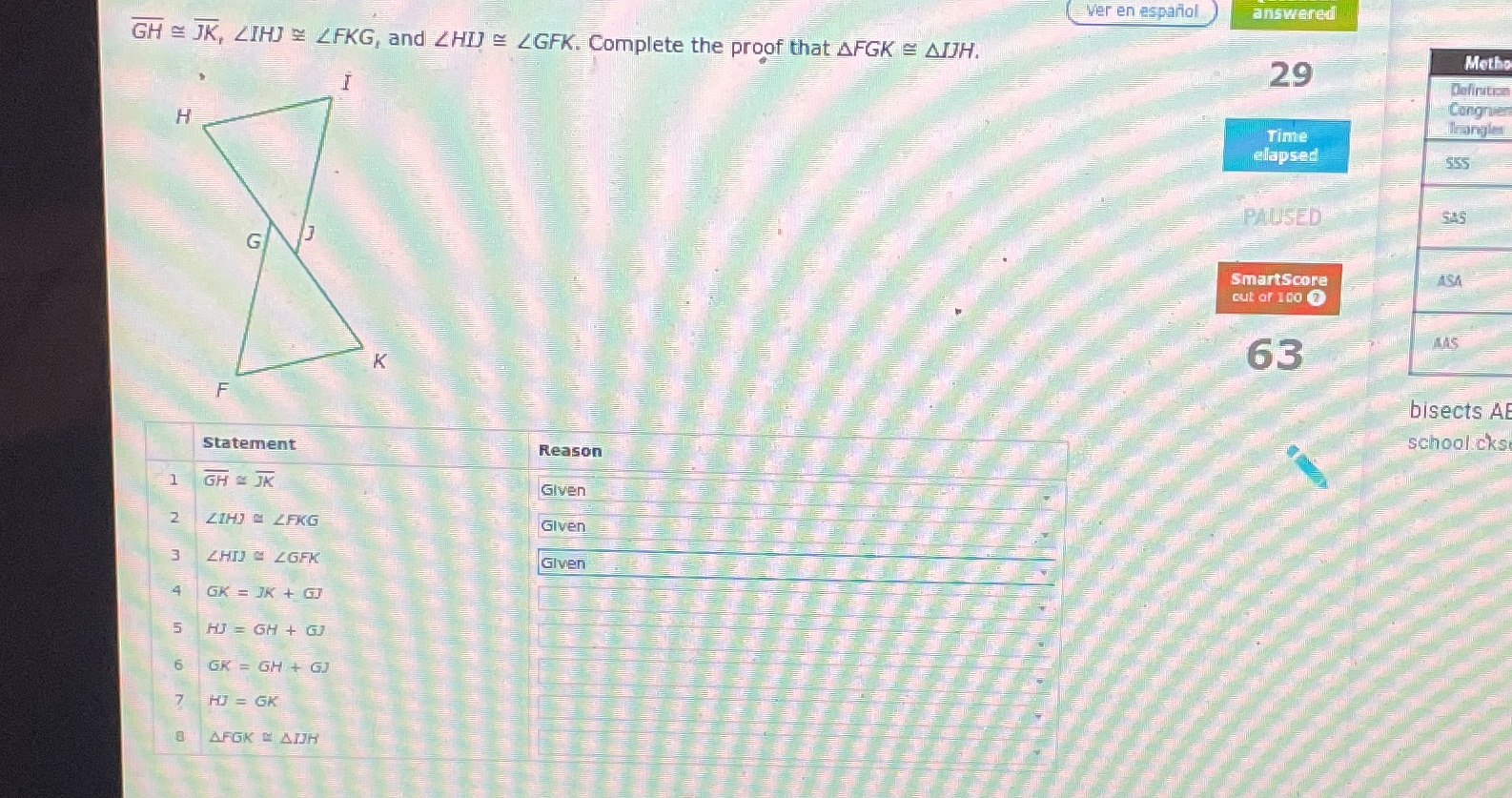 I need help for this ver en espanol answered GH ~