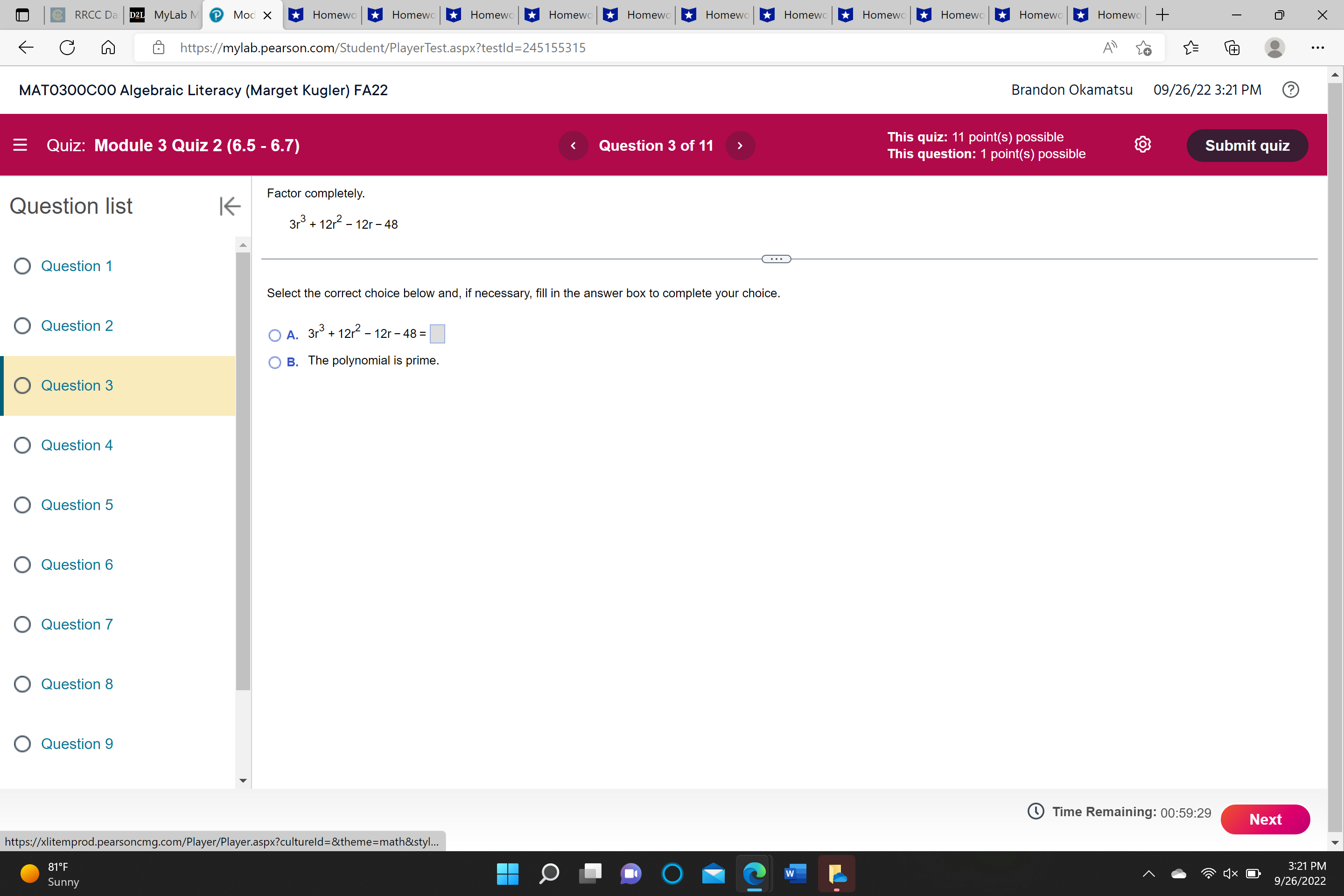 RRCC Da DZI MyLab M @ Mod X Homewo Homewo Homewo