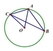 5. The radius of a circle is 20 cm with chord AC