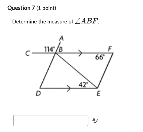 \f\f\fQuestion 8 (3 points) Determine the unknown