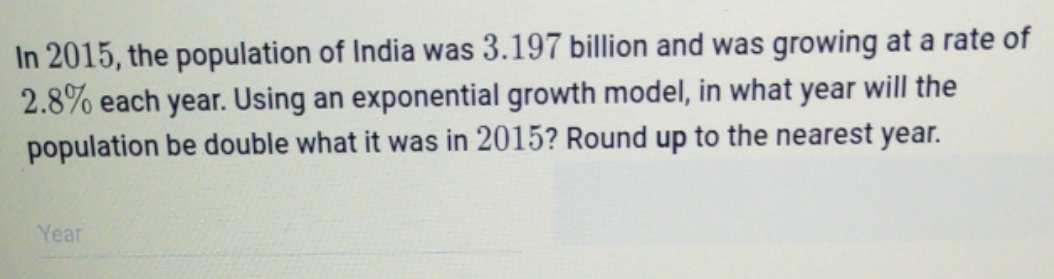 In 2015 the In 2015, the population of India was