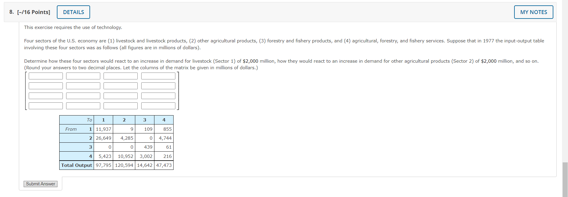 8. [-/16 Points] DETAILS MY NOTES This exercise
