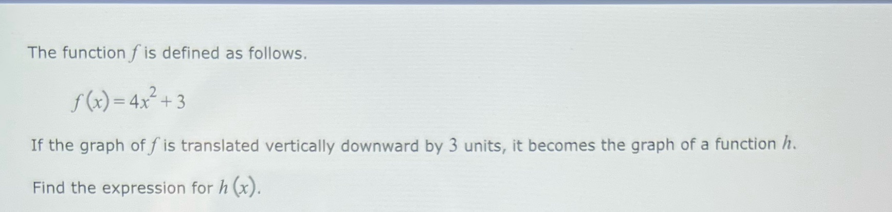Help The function f is defined as follows. f (x )