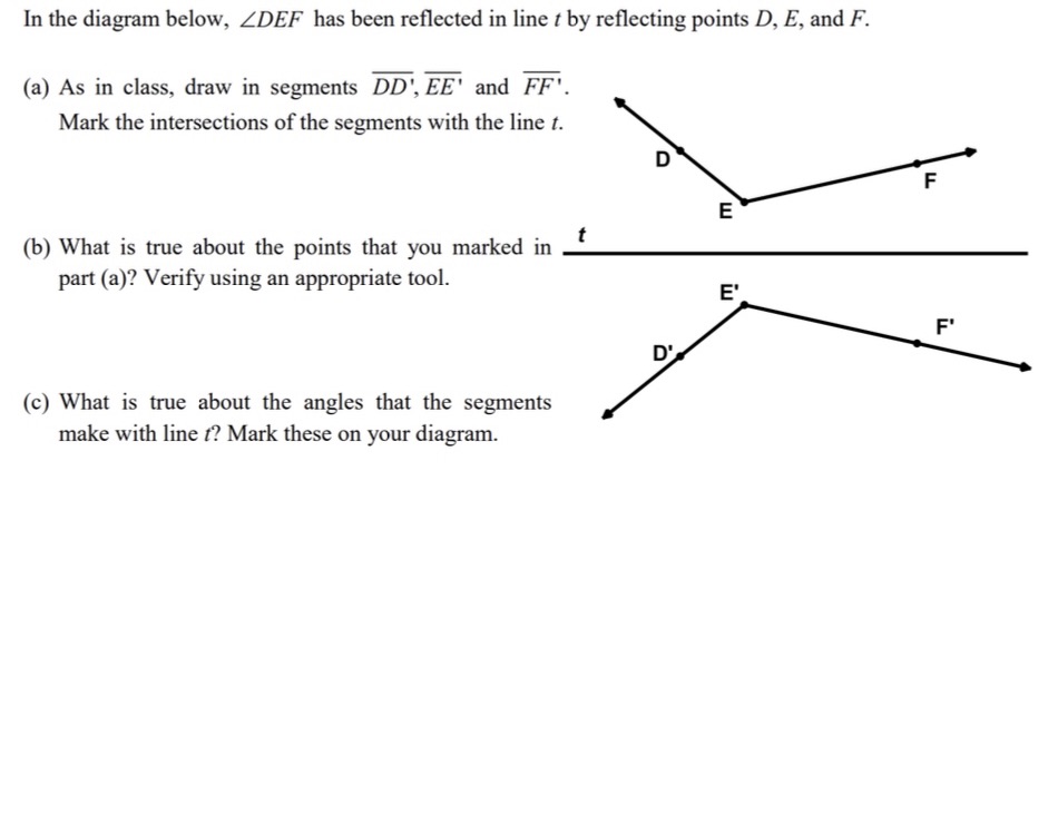 Solve part a b and c In the diagram below, ADEF