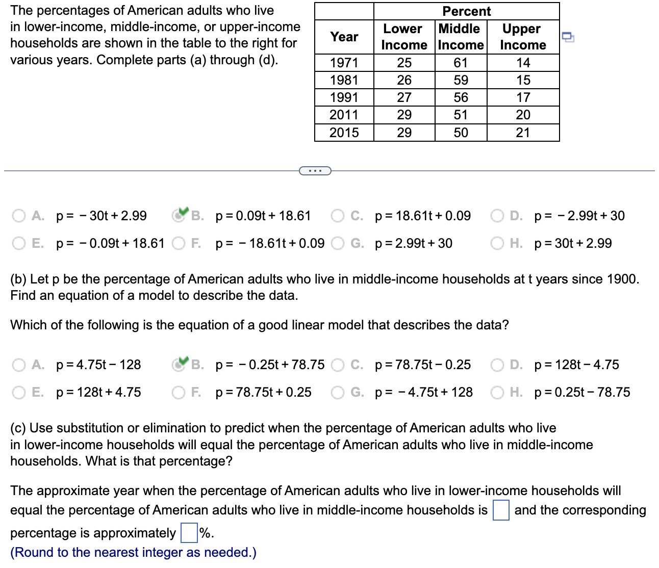 The winning times (in seconds) W(t) and M(t)for