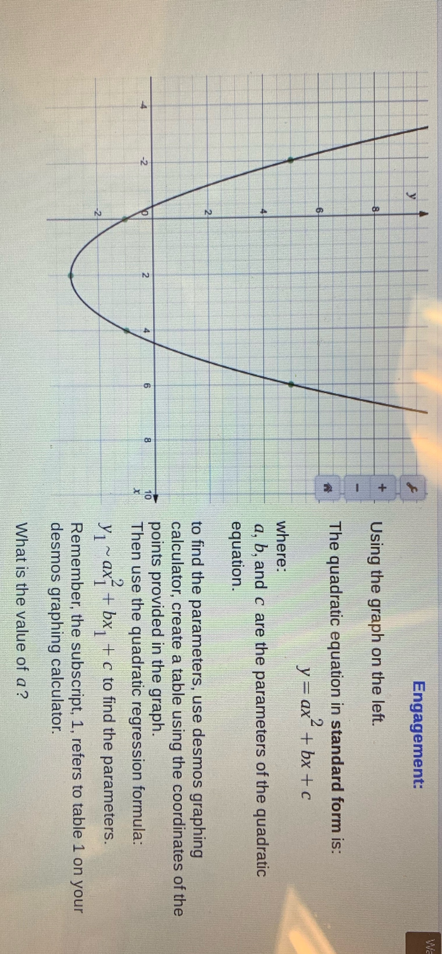 Engagement: Using the graph on the left. The